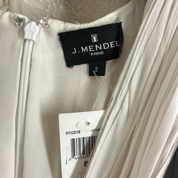 J. MENDEL Cocktail dress in anthracite/ivory silk. - Picture 5 of 16